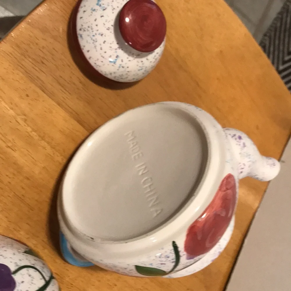 3 pc porcelain Tea for One  teapot n cup - Picture 9 of 9